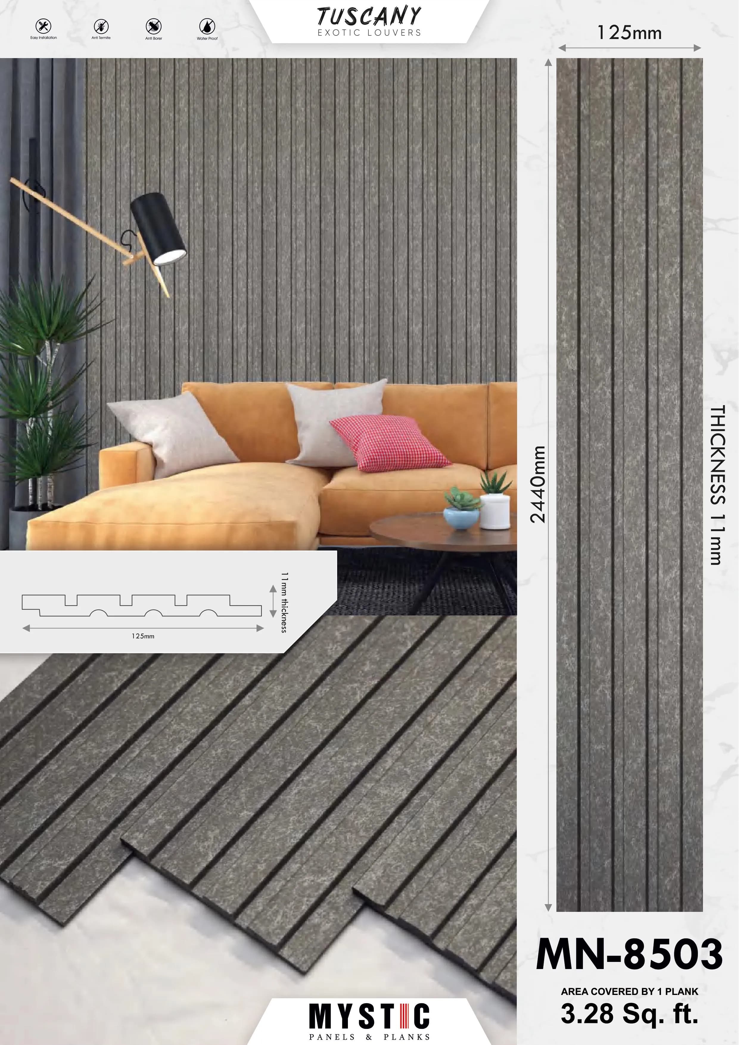 Tuscany Charcoal Wall Panelling - MN-578