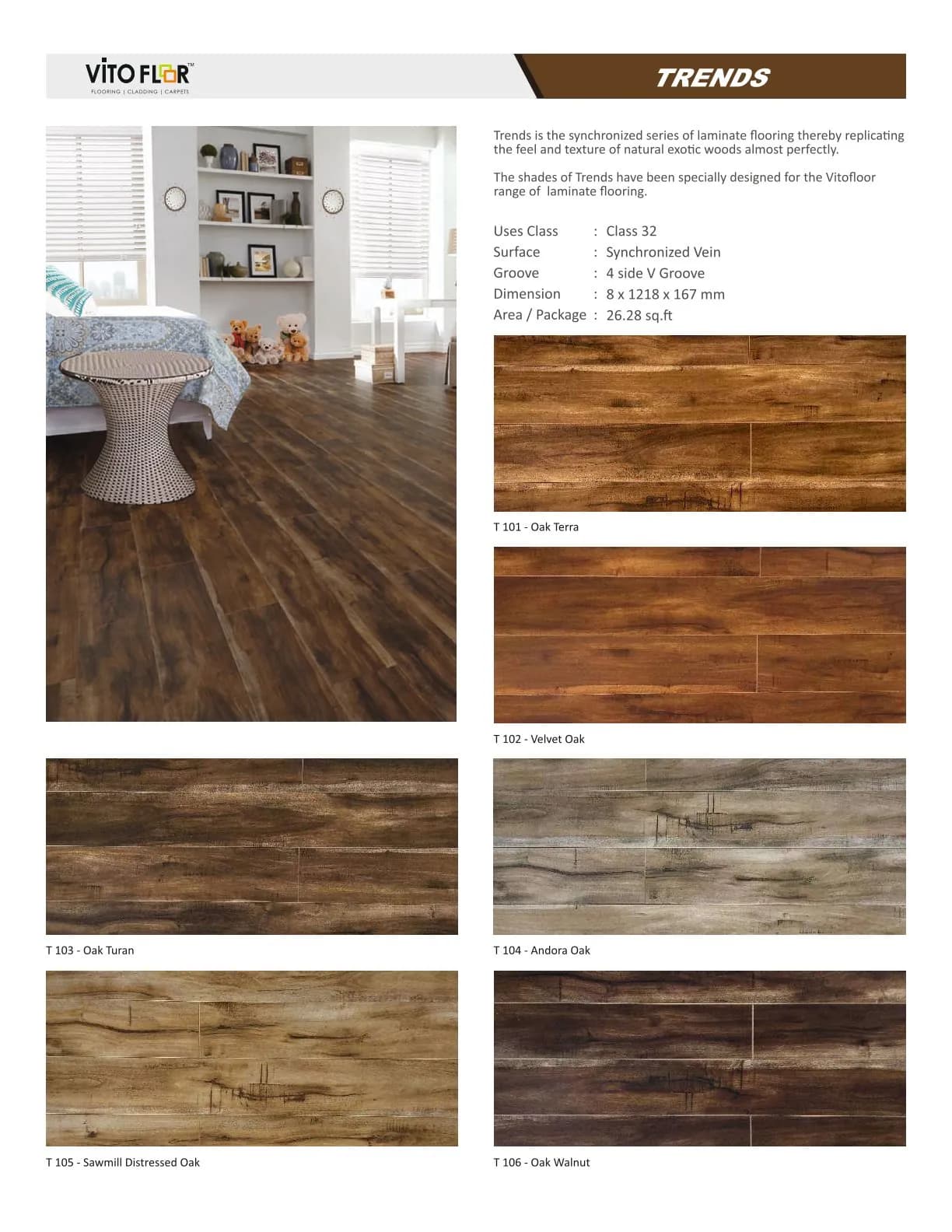 T101-oak Terra - Vito 8mm Laminate Flooring – Durable & Stylish
