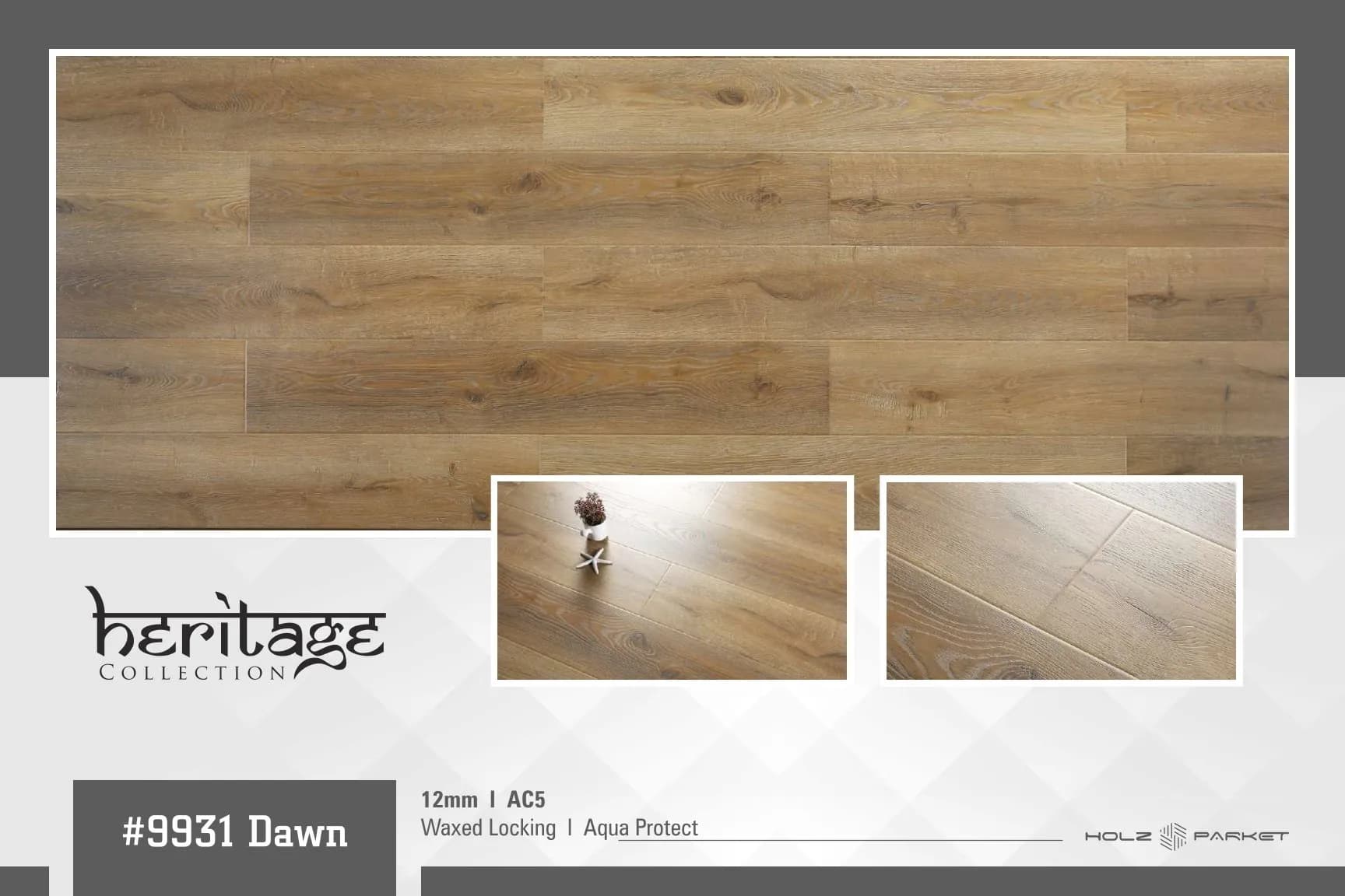 #9931 DAWN (HERITAGE) 12MM Lamiwood Laminate Flooring