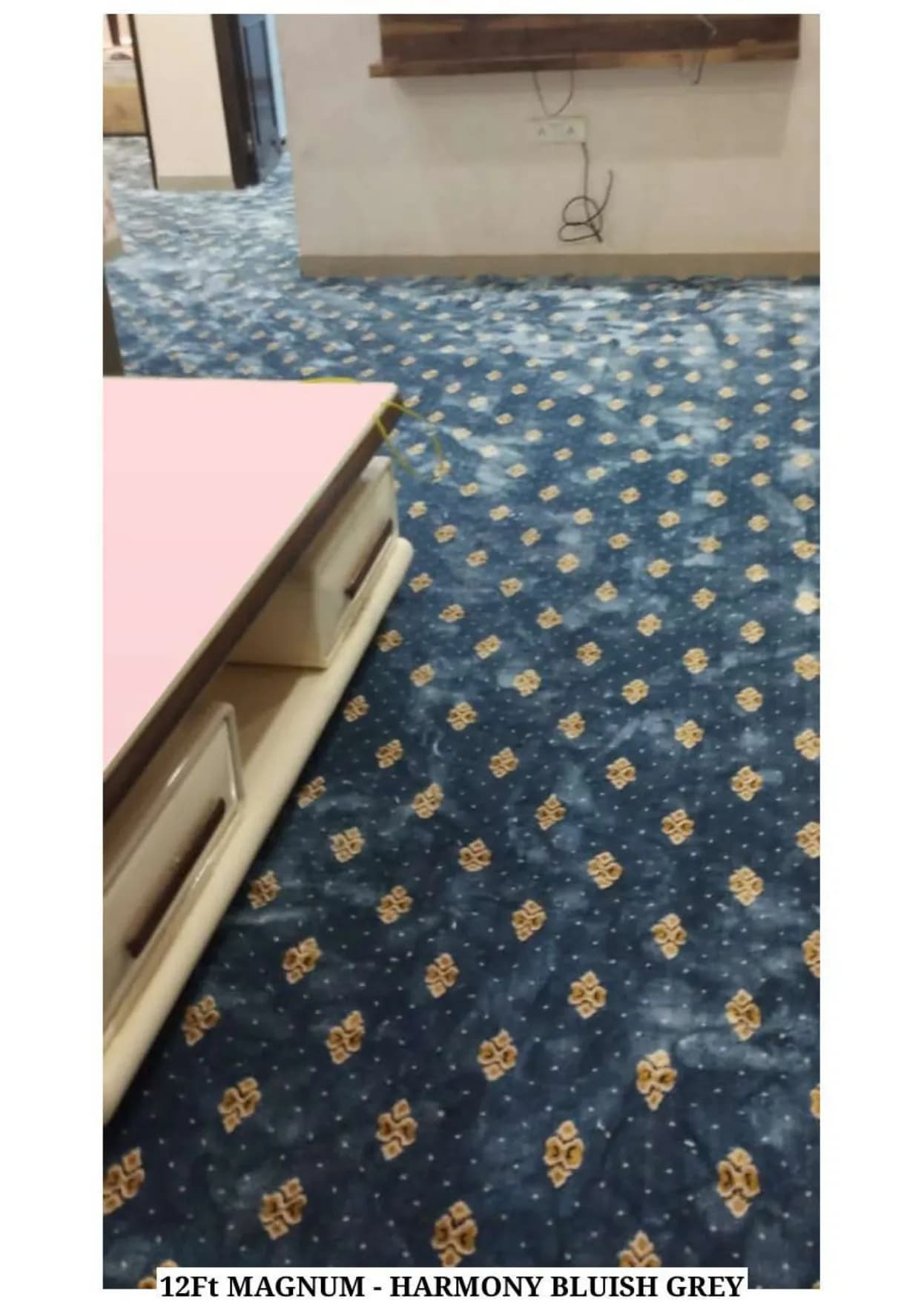 12ft Magnum Silk Carpet - Bluish Grey