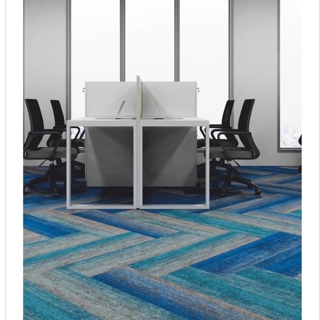 Colorful Floor Carpet Tiles - Tiffany Blue & Cobalt Blue | MyFloor
