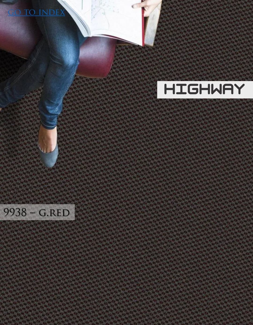 Durable HEGO Graphix Carpet Roll Highway-9938-G Red