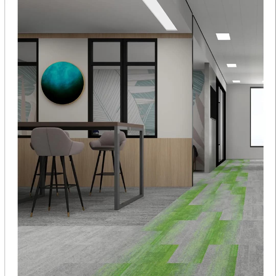 200-Fossil Grey 203-Kelly Green Floor Carpet Tile - Premium Quality