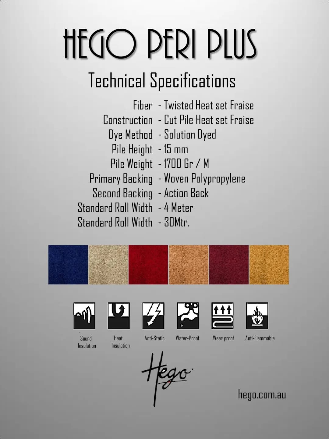 HEGO Peri Plus Carpet Roll – Durable & Stylish Flooring Solution