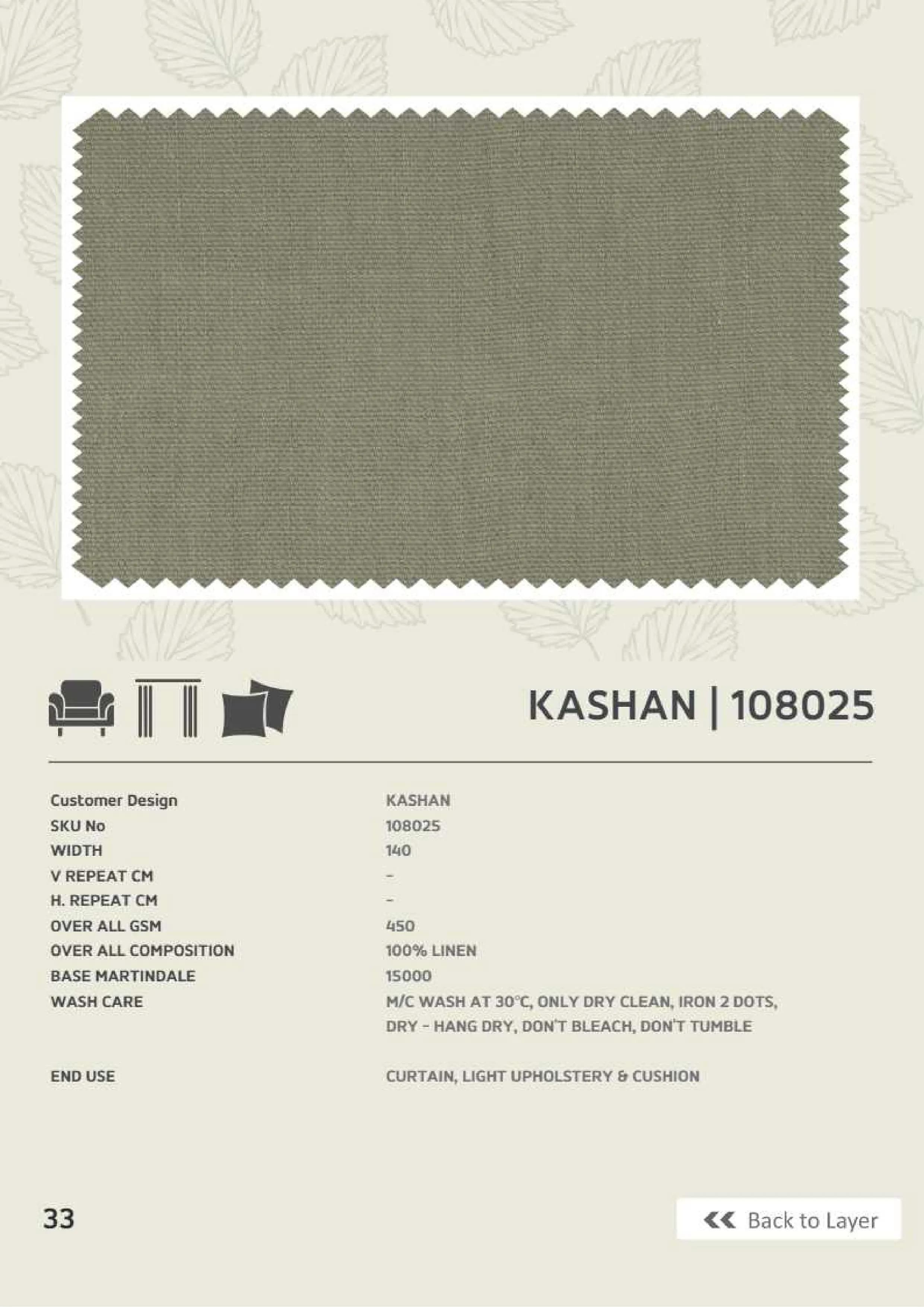 Winners Kashan 108025 Linen Fabric