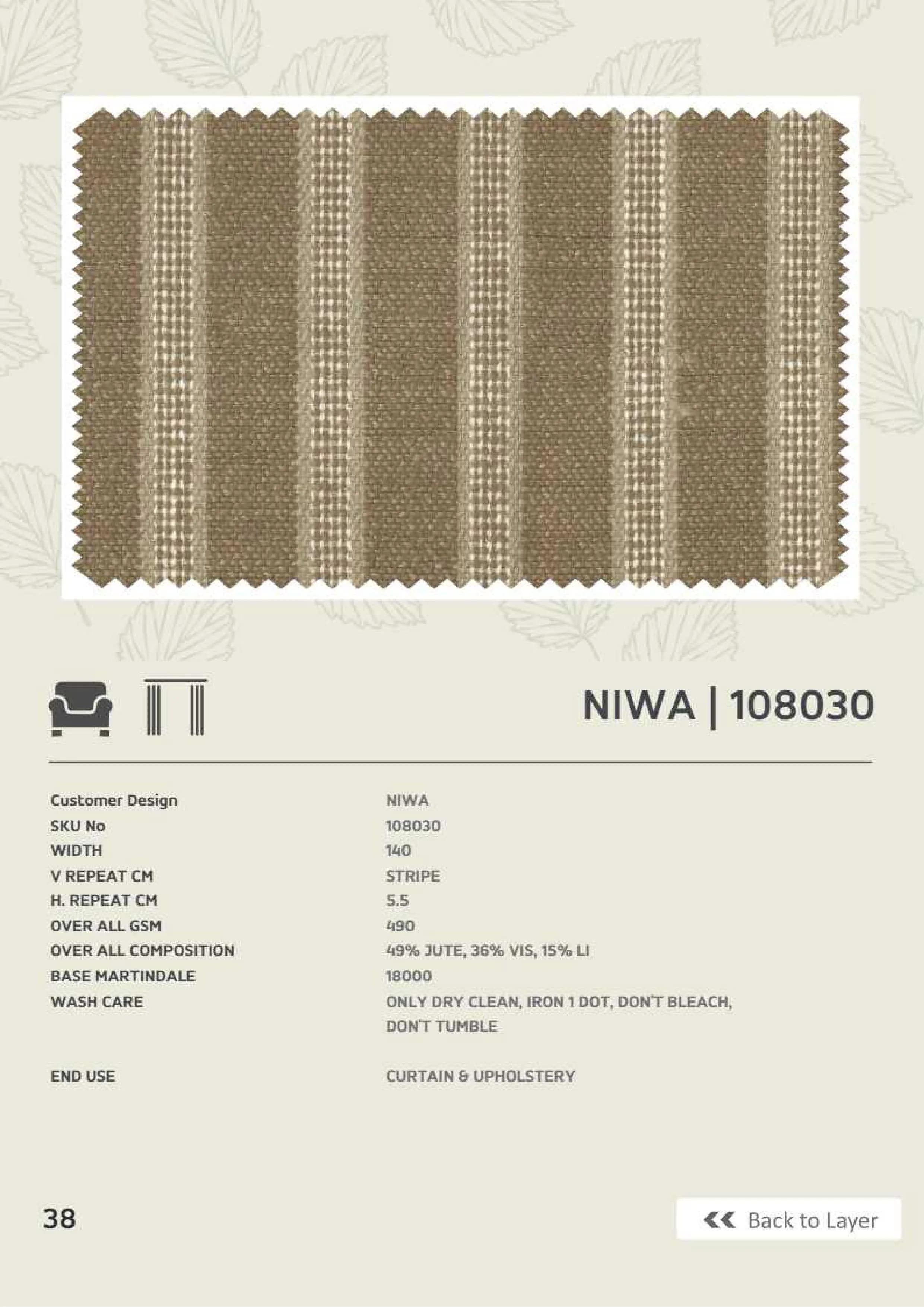 Butikku Winners Niwa 108030 Linen Fabric