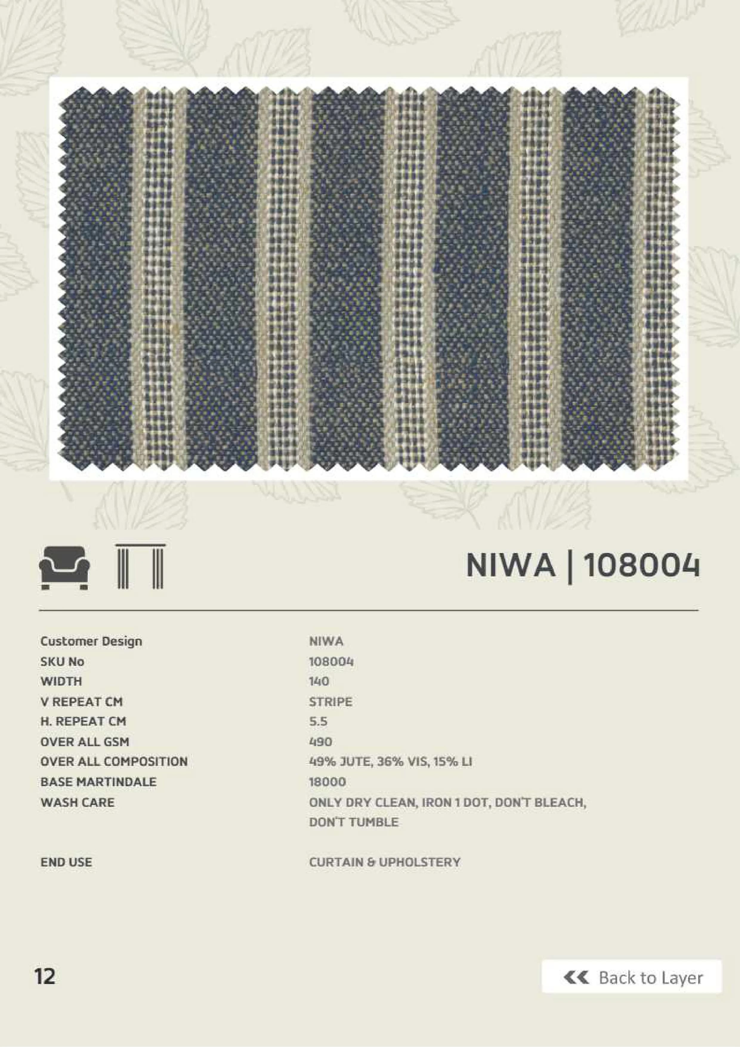 Butikku Winners Niwa 108004 Premium Linen Fabric