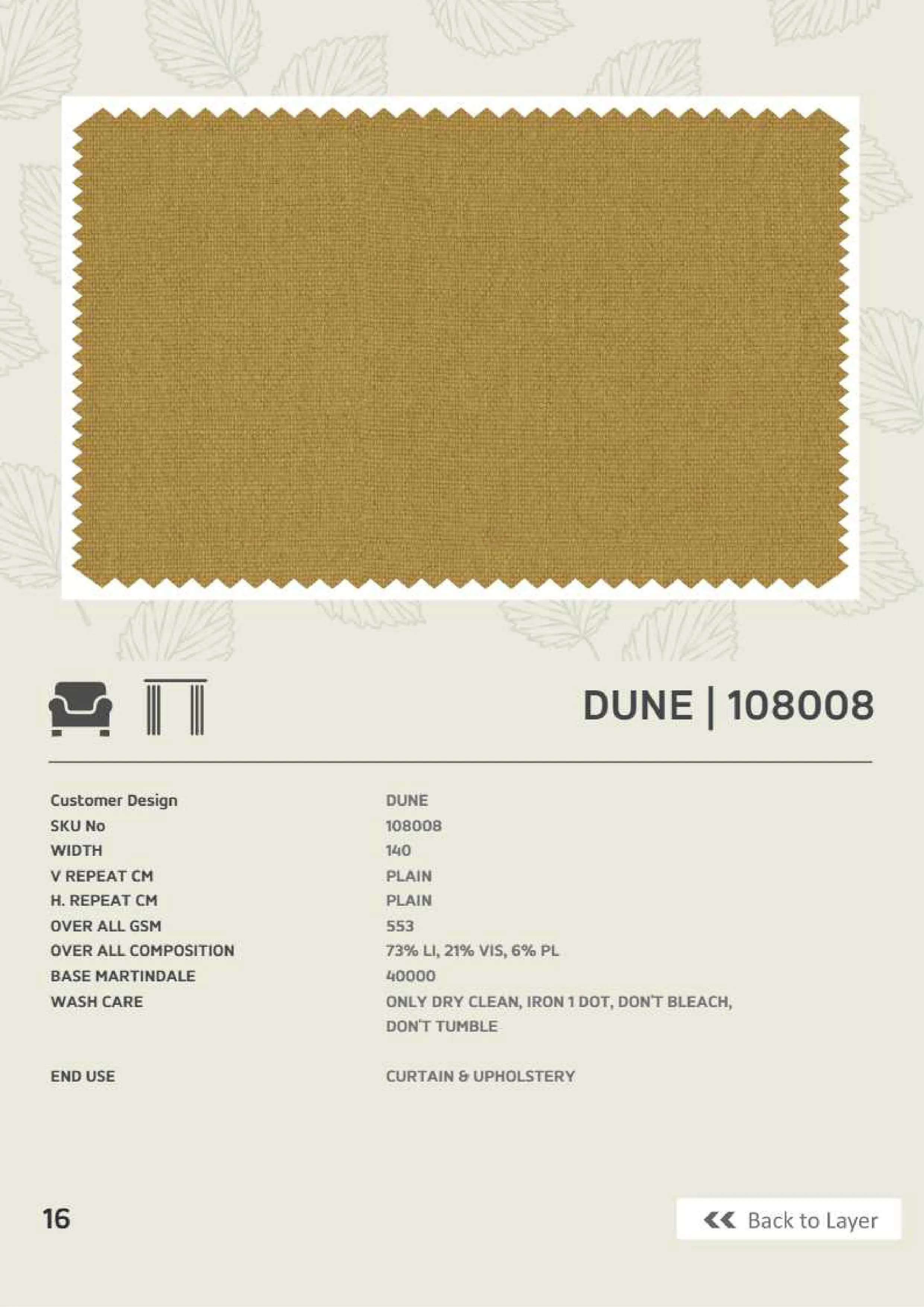 Butikku Winners Dune 108008 Premium Linen Fabric
