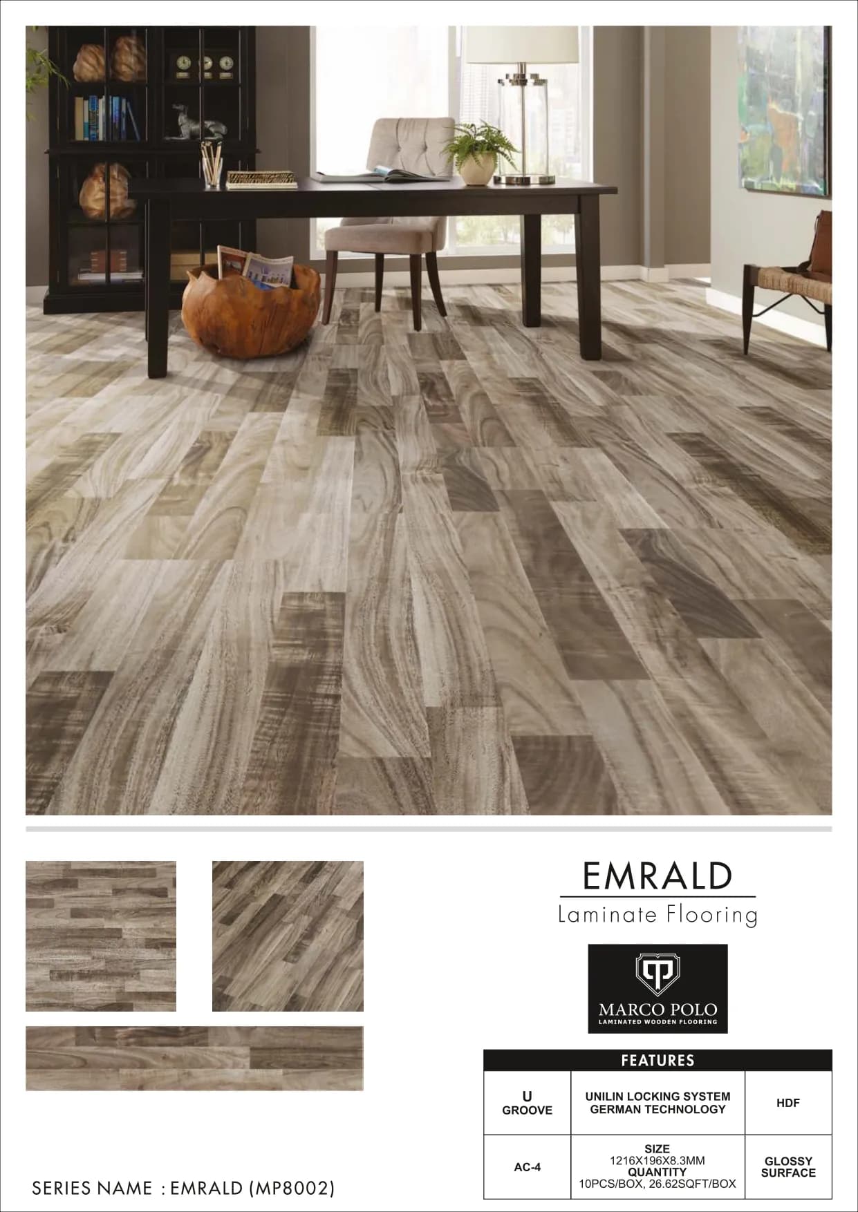 Emrald MP8002 Marcopolo Laminate Wooden Flooring