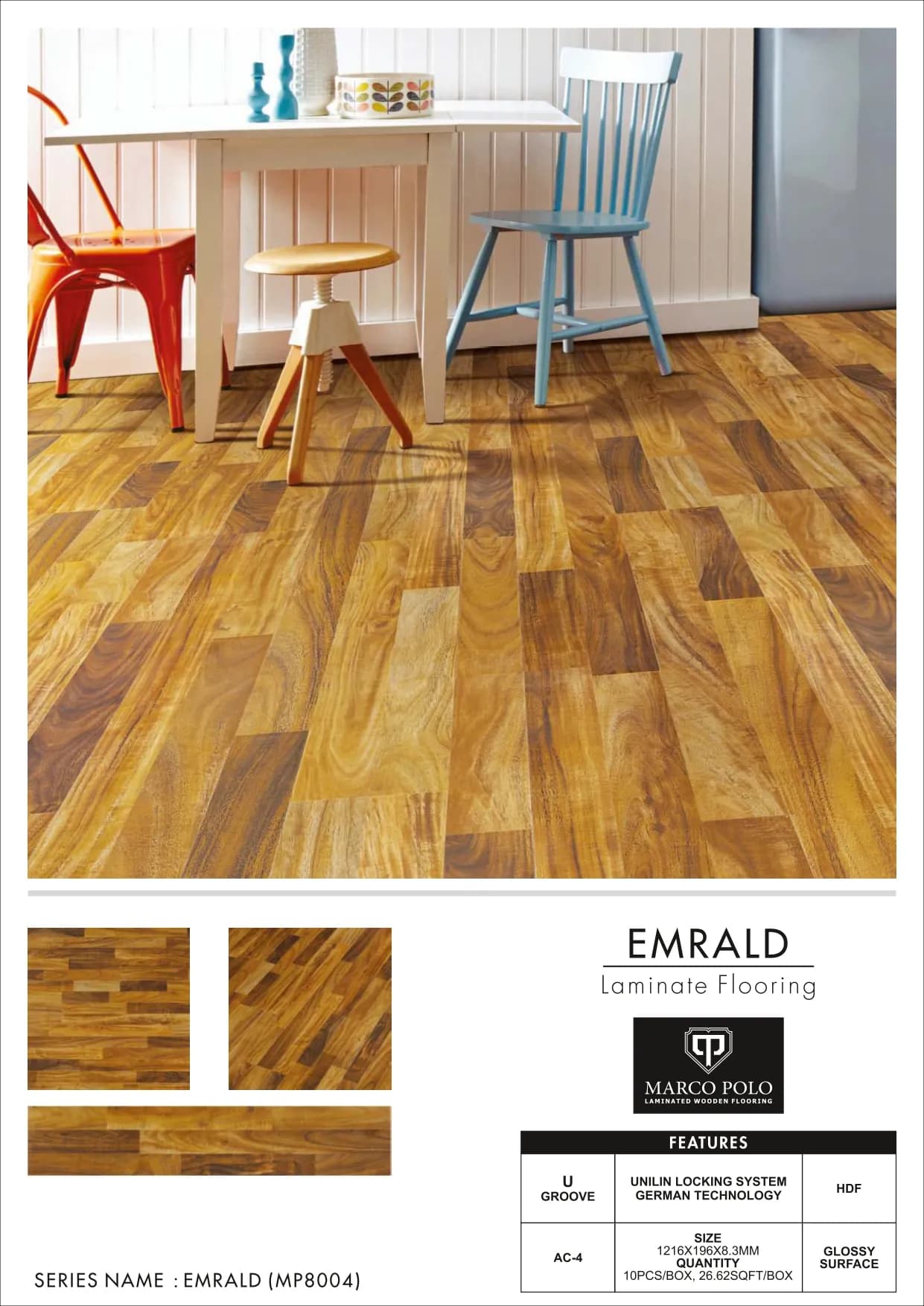 Emrald MP8004 Marcopolo Laminate Wooden Flooring