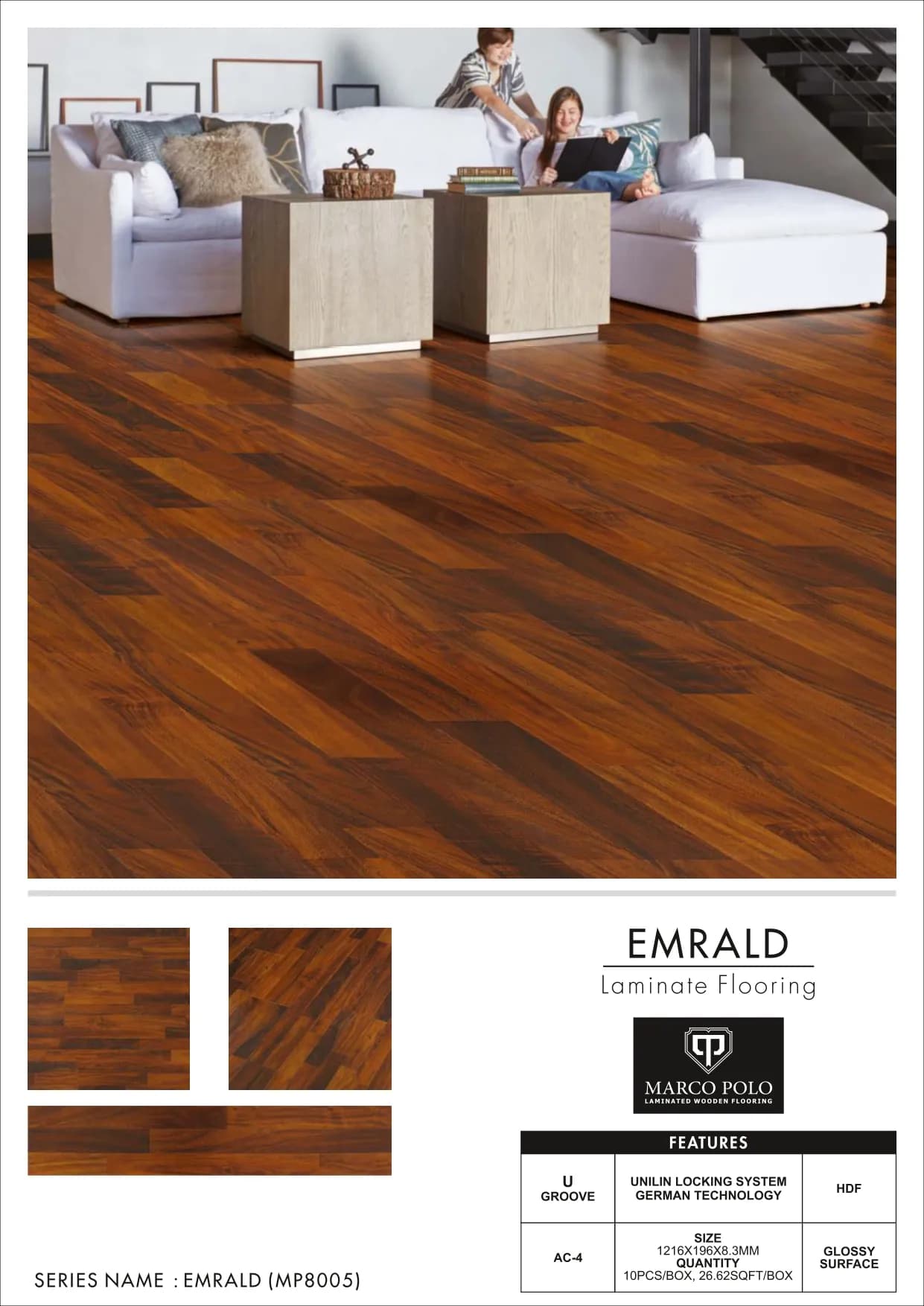 Emrald MP8005 Marcopolo Laminate Wooden Flooring