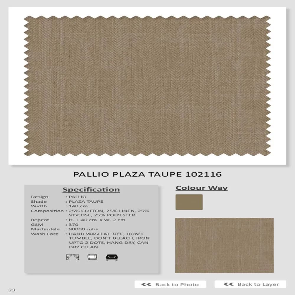 PALLIO PLAZA TAUPE 102116 Plain Fabric