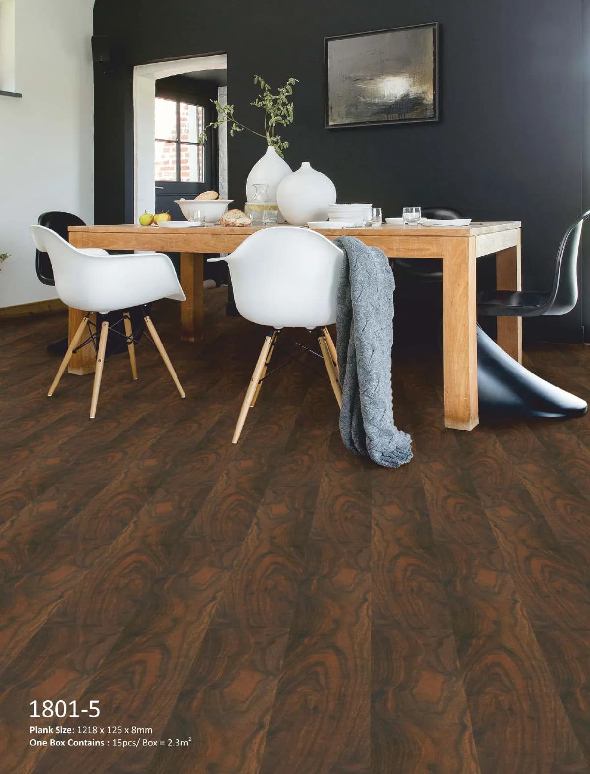 Excel Walnut 1801-5 Laminate Wooden Flooring – Durable & Stylish