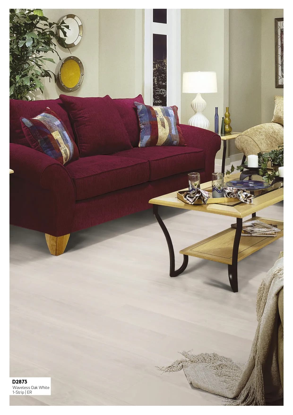 D2873 Waveless Oak White Exquisit Kronotex Laminate Wooden Flooring