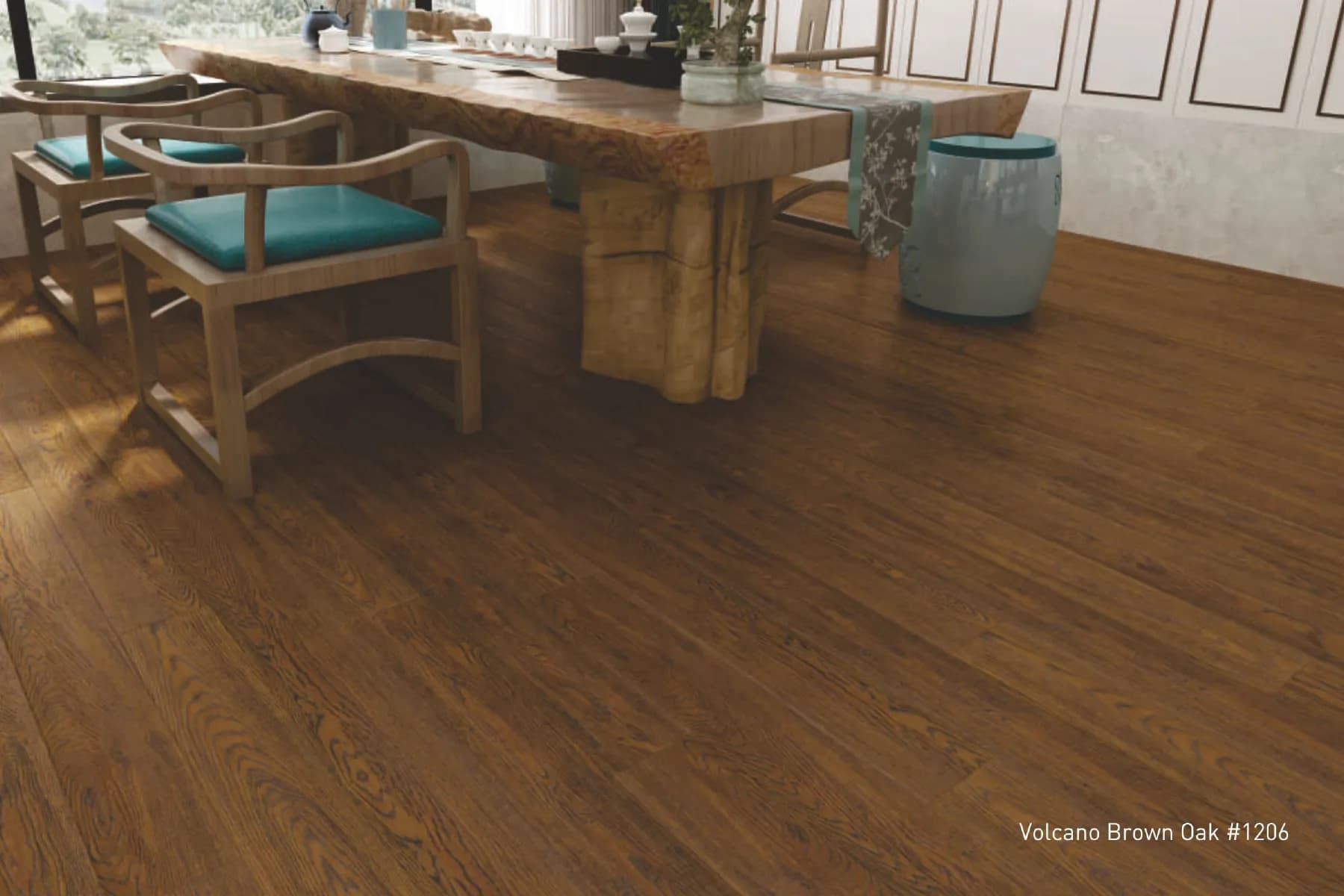 1220x145x12mm Volcano Brwon Oak #1206 Farsh Laminate Flooring