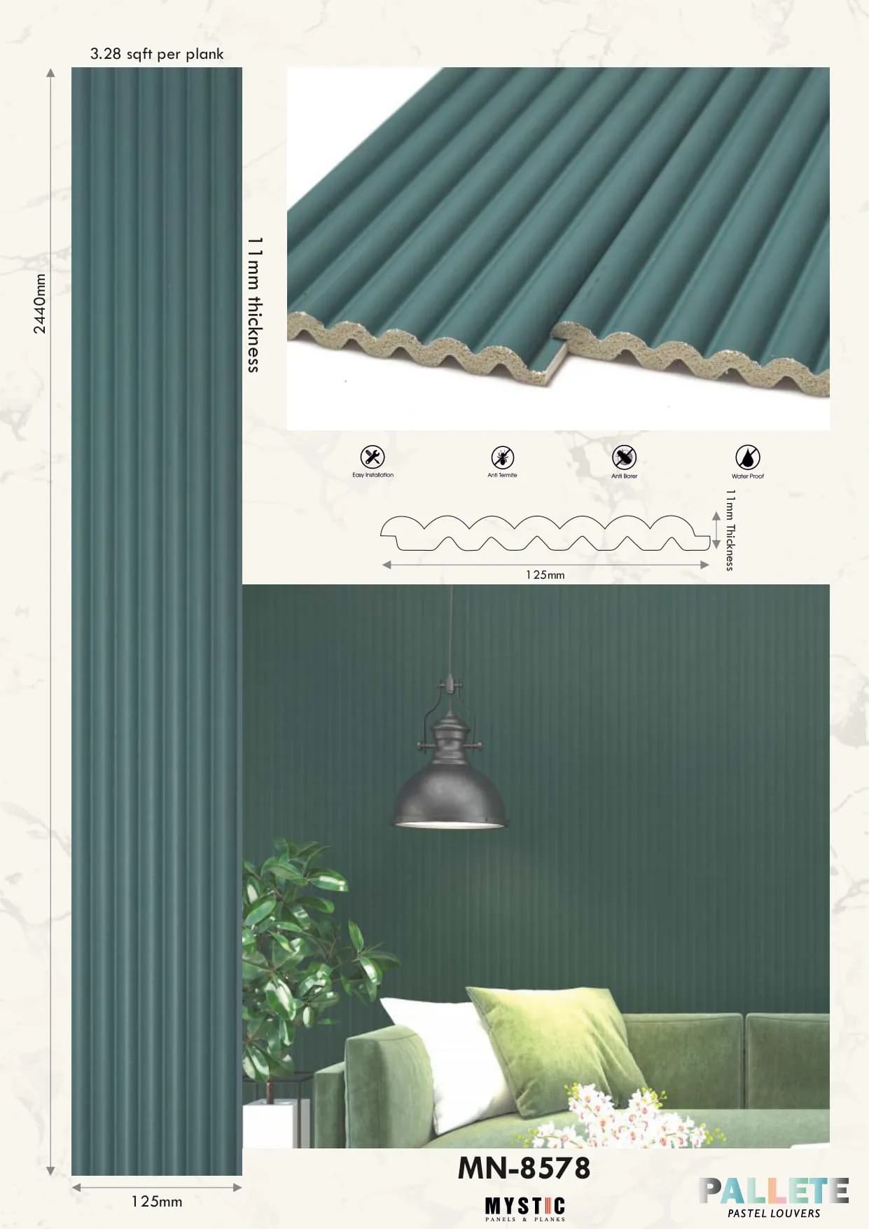 MN-8578 Charcoal Wall Louver | Stylish & Efficient Louver Design
