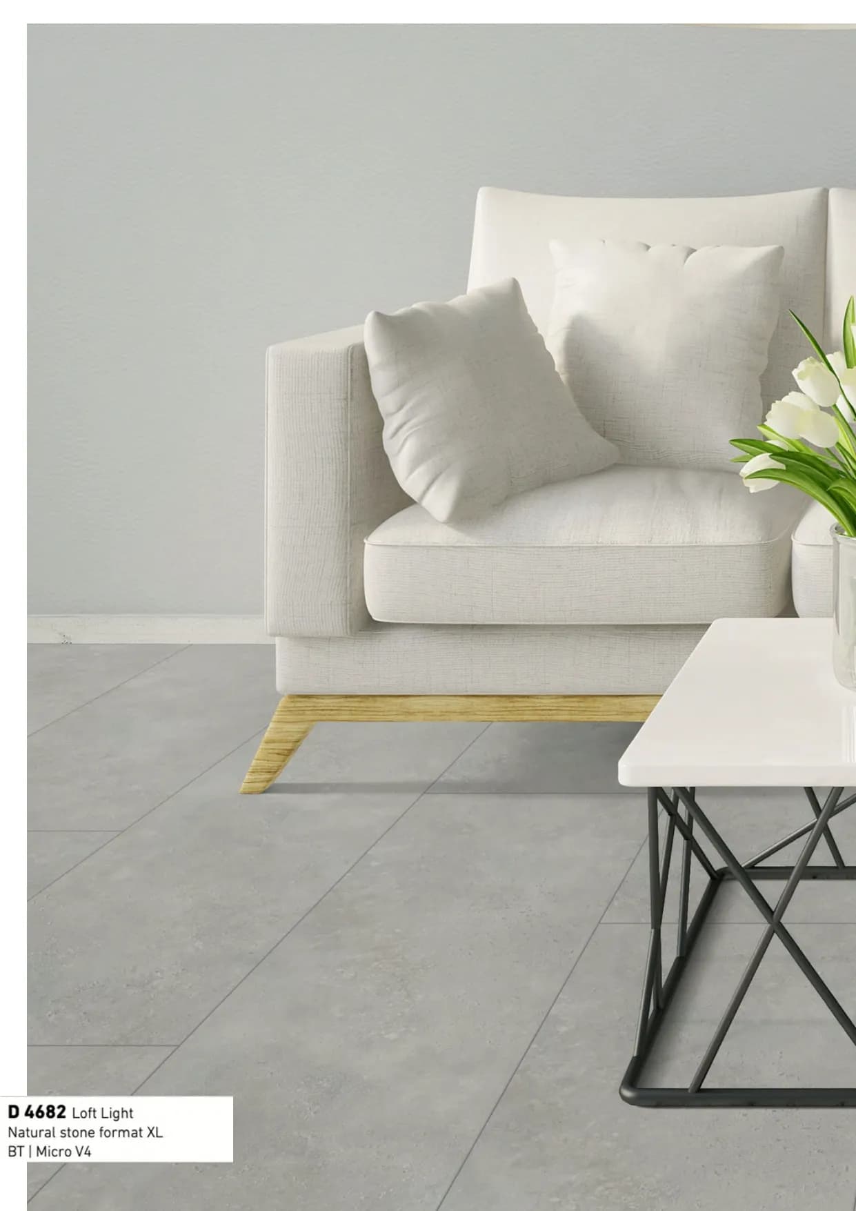 D4682 Loft Light Natural Stone Format Kronotex Laminate Wooden Flooring