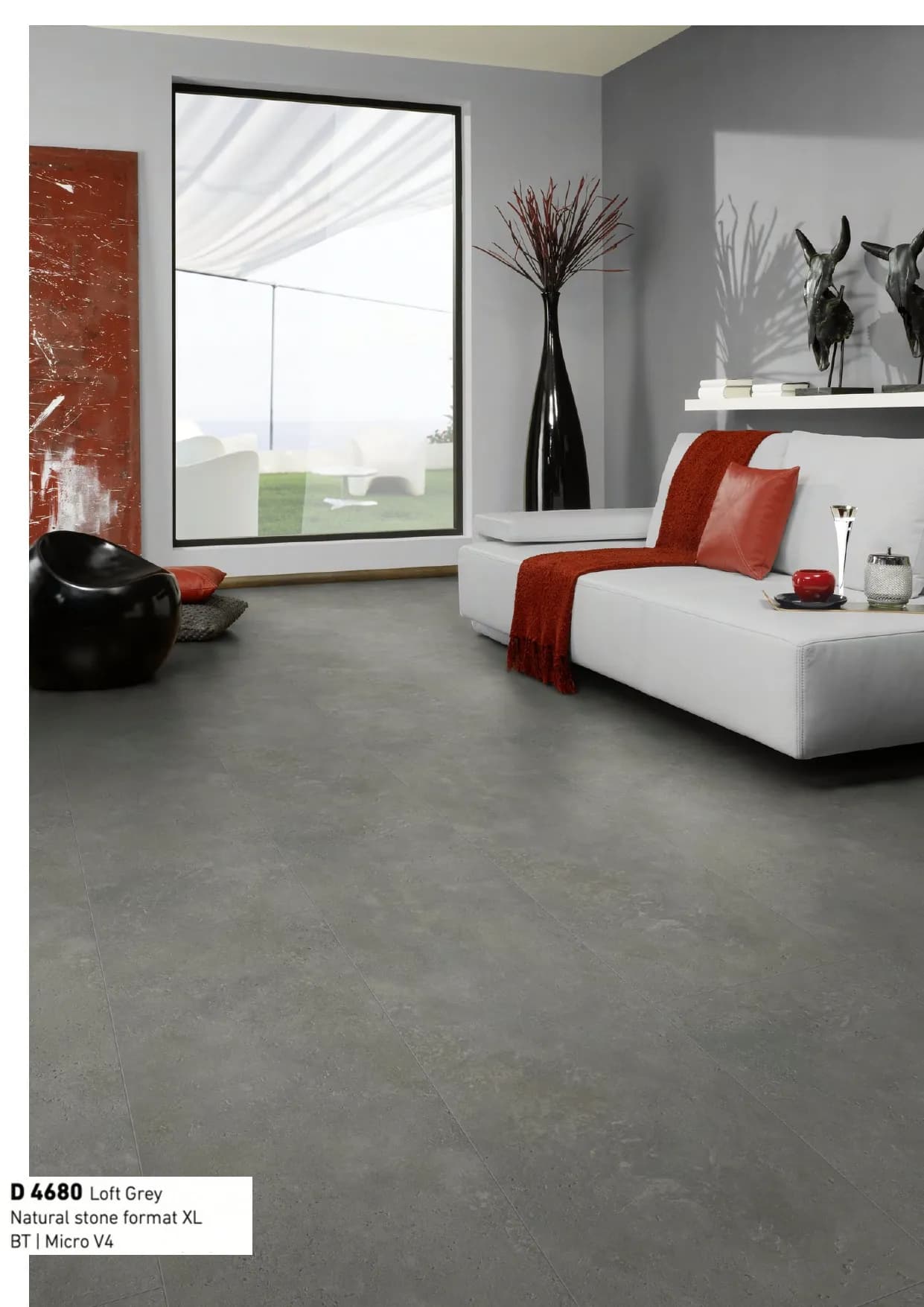 D4680 Loft Grey Natural Stone Format Kronotex Laminate Wooden Flooring