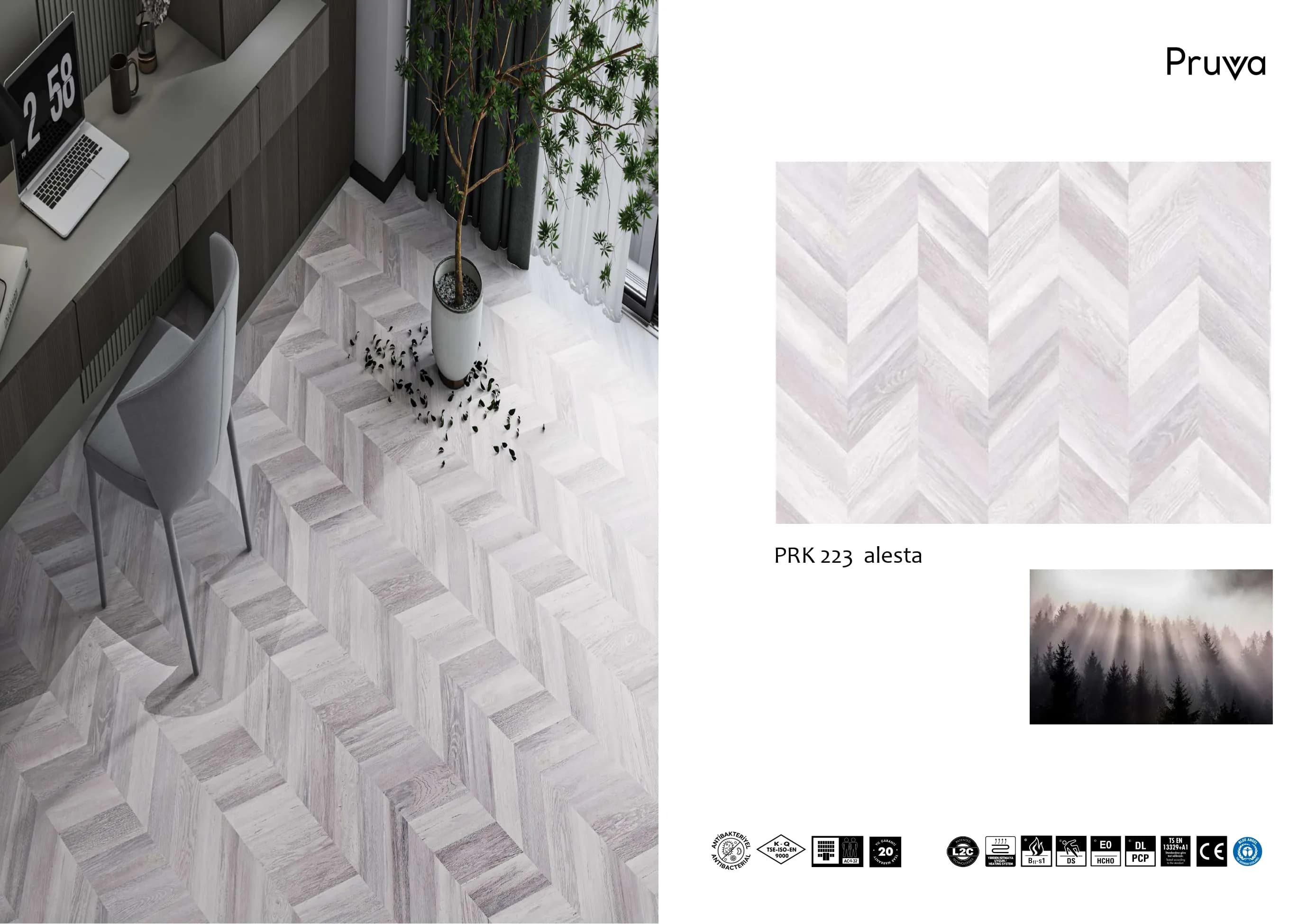 PRK 223 Alesta Pruva BVG Herringbone Wooden Flooring