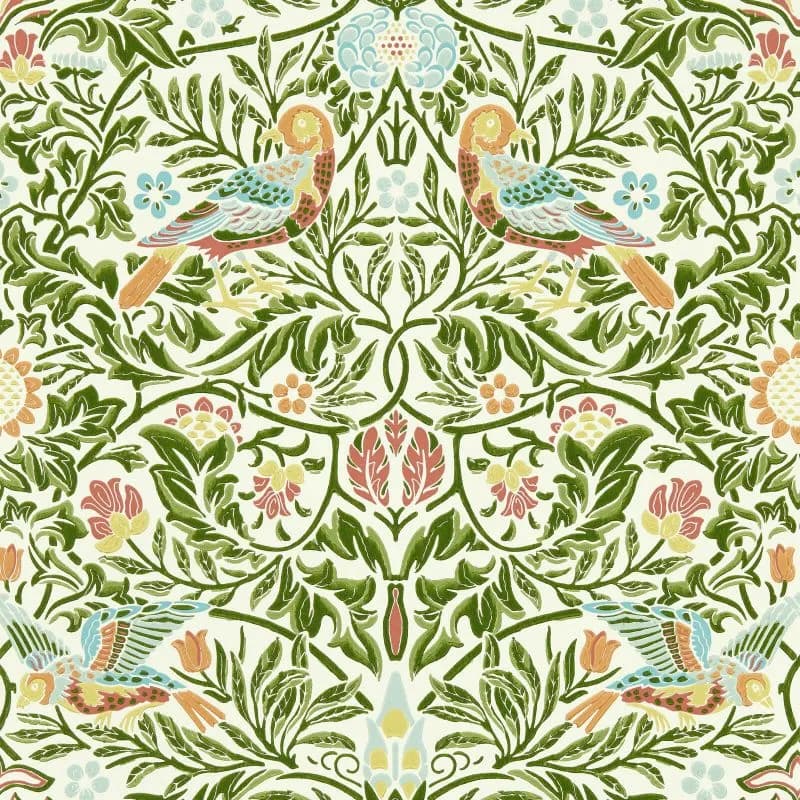 Morris & Co. Bird Boughs Green Wallpaper - Timeless Elegance