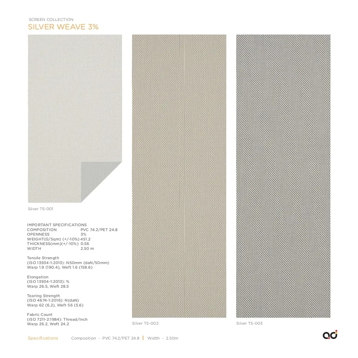 AD Roller Silver Weave Blind Collection