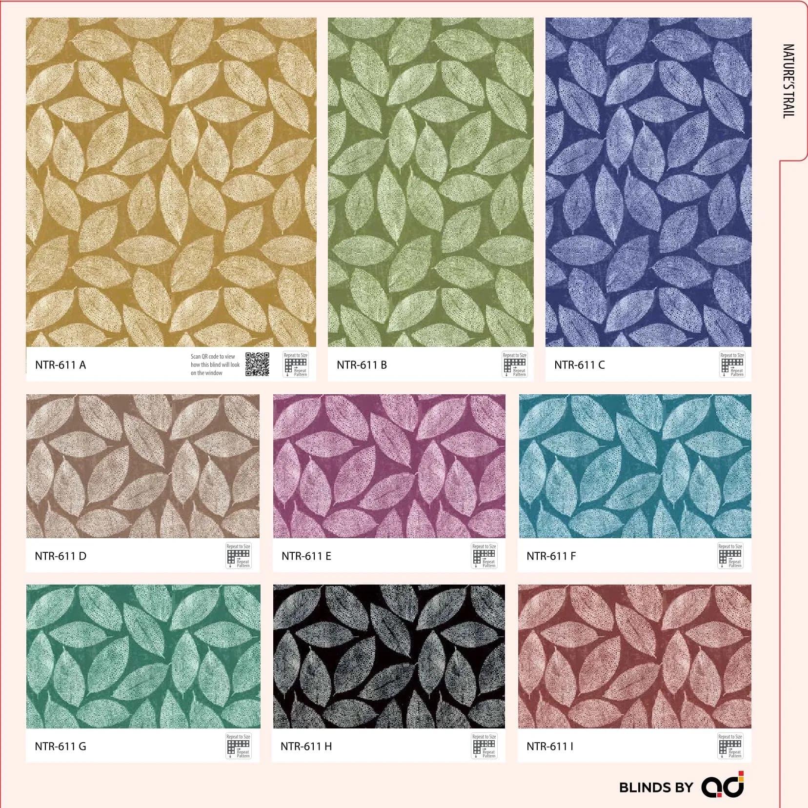 AD Printed Roller Blind – Stylish & Functional NTR-611 A