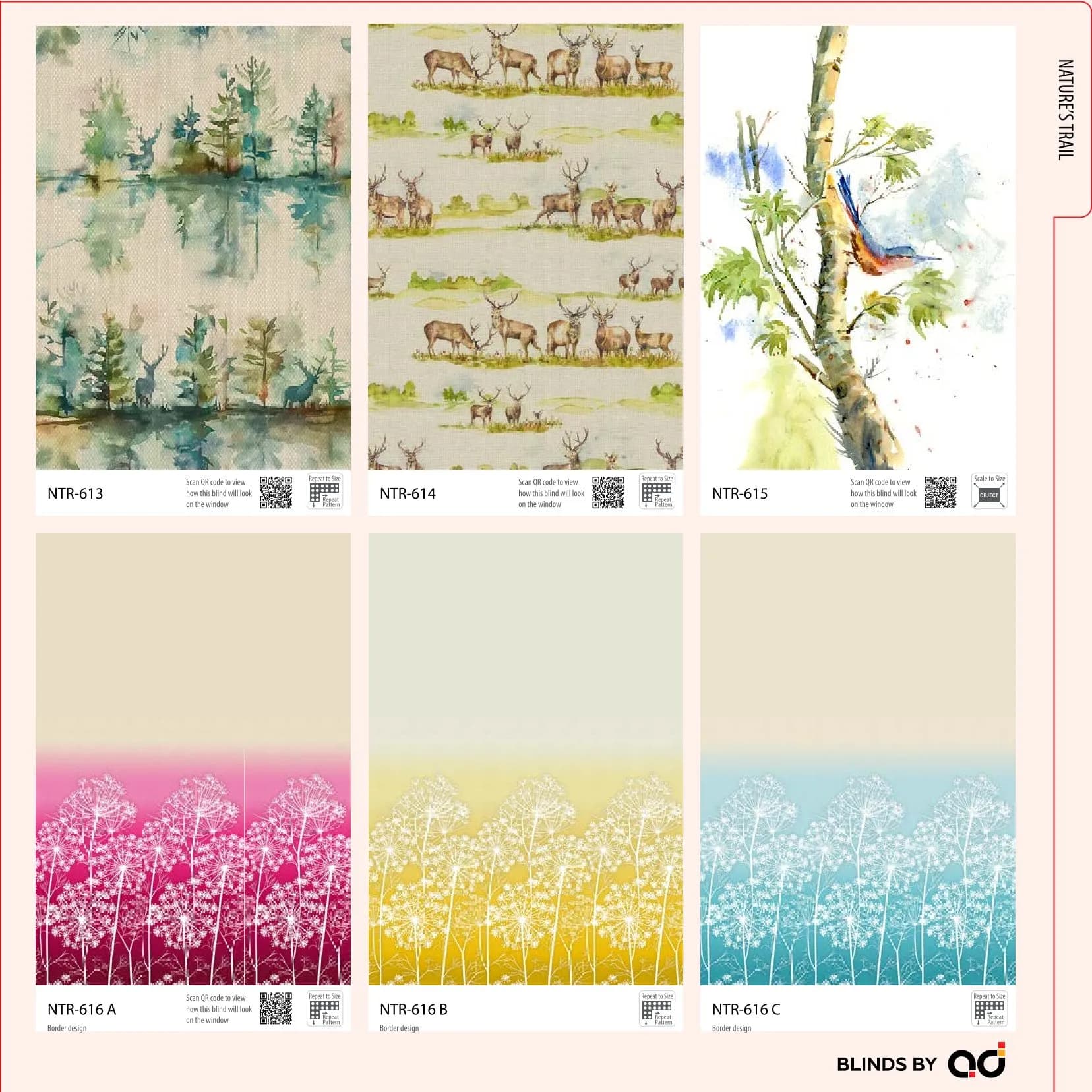 AD Printed Roller Blind – Stylish & Functional NTR-613 A