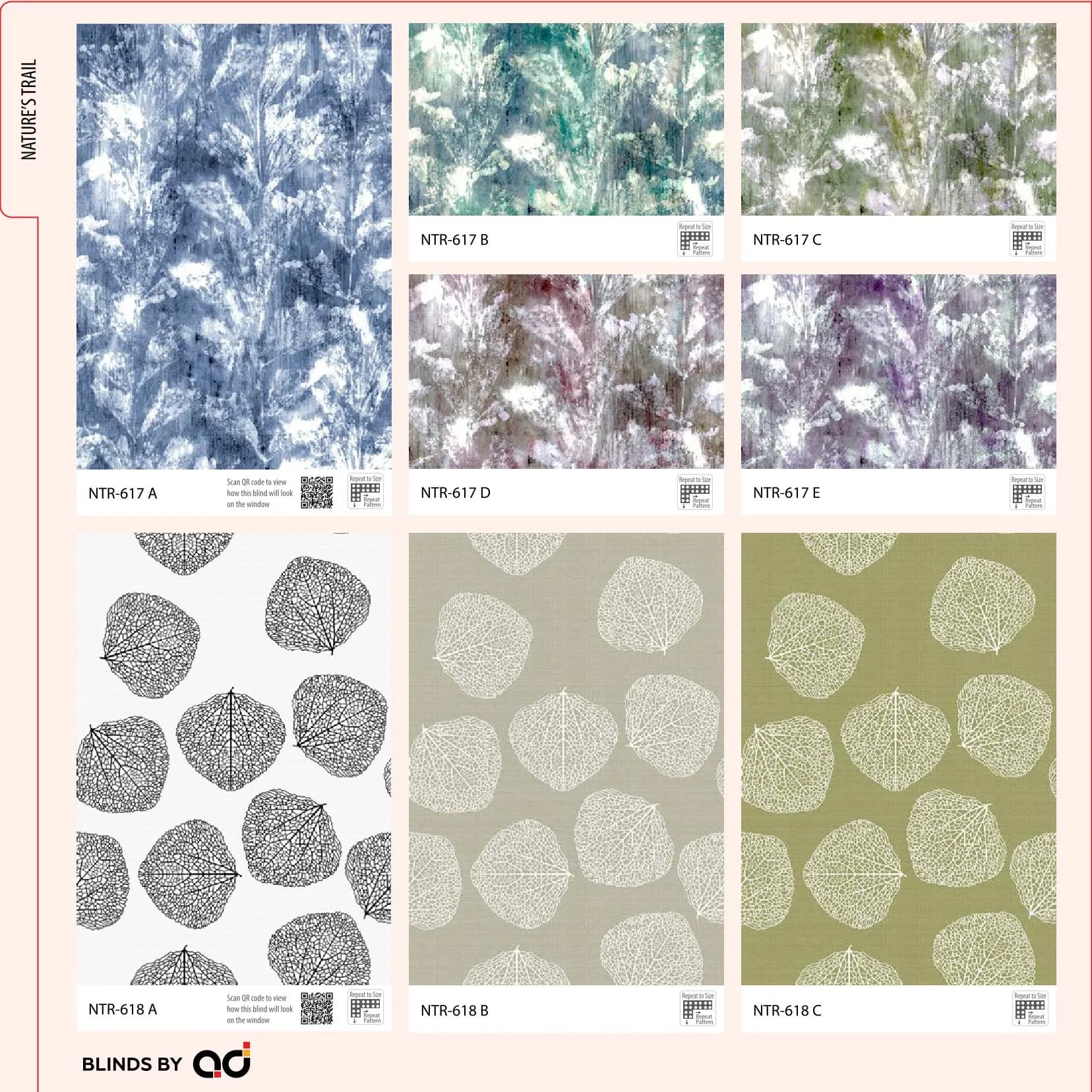 AD Printed Roller Blind – Stylish & Functional NTR-617 A