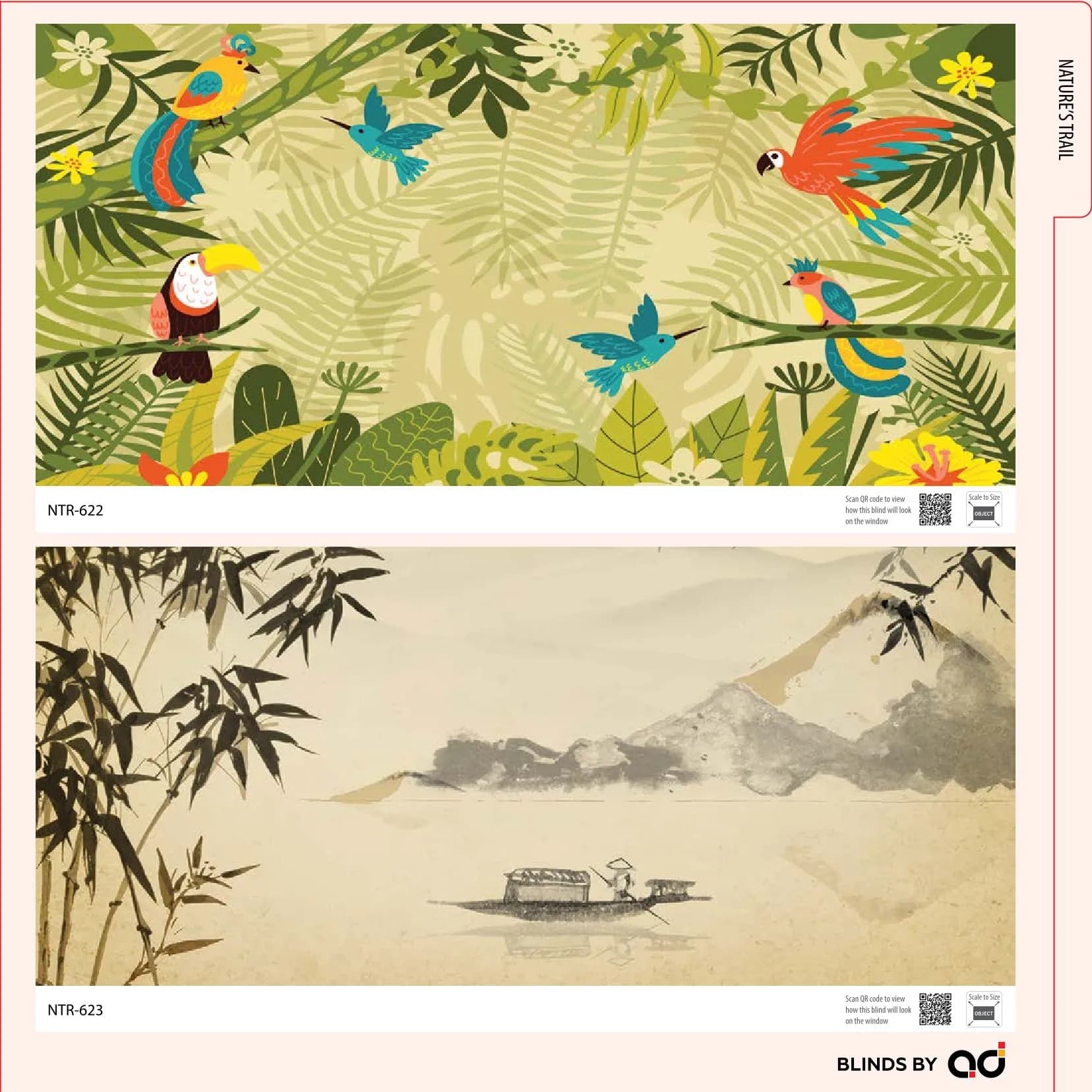 AD Printed Roller Blind – Stylish & Functional NTR-622