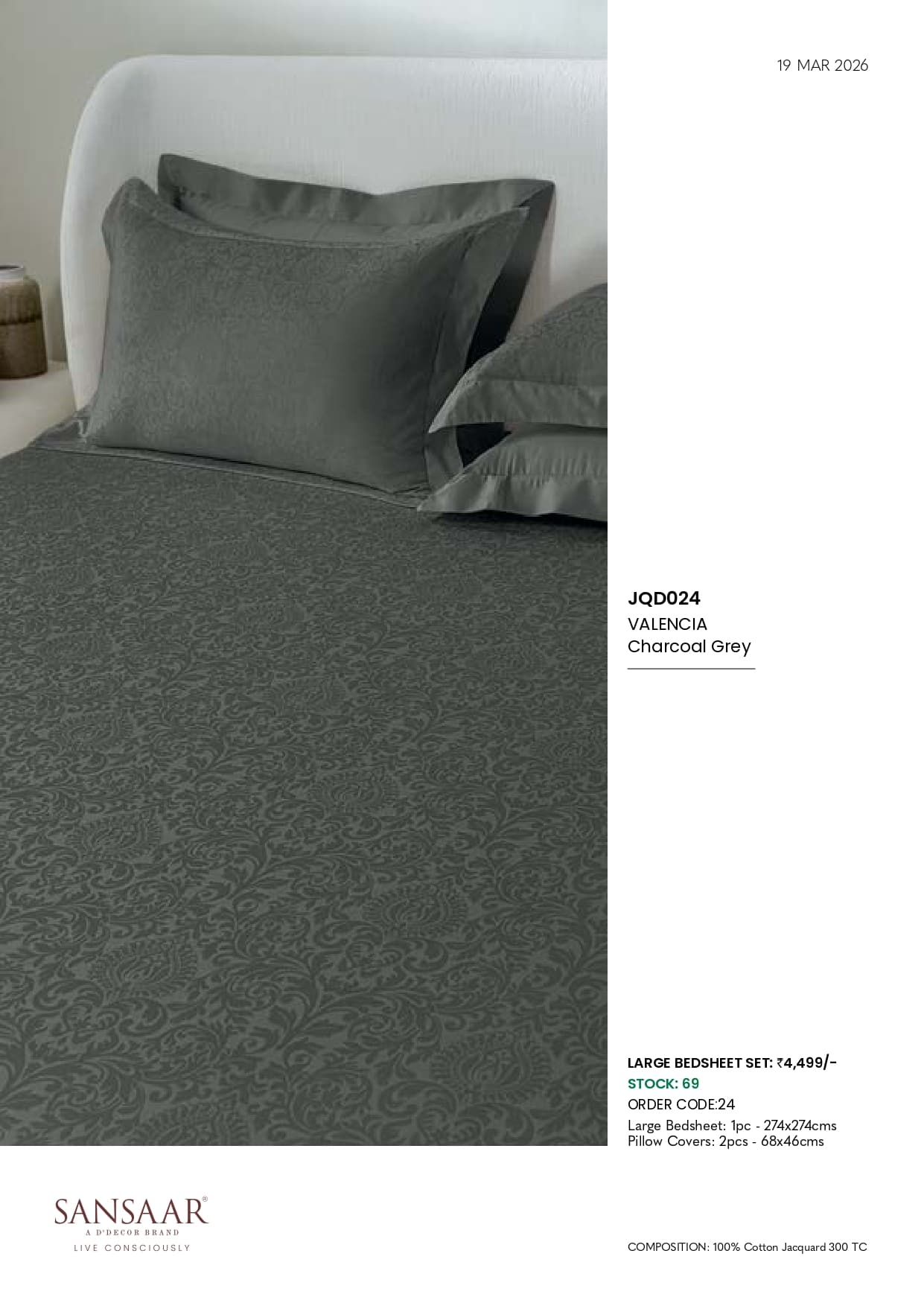 JQD024 VALENCIA Charcoal Grey