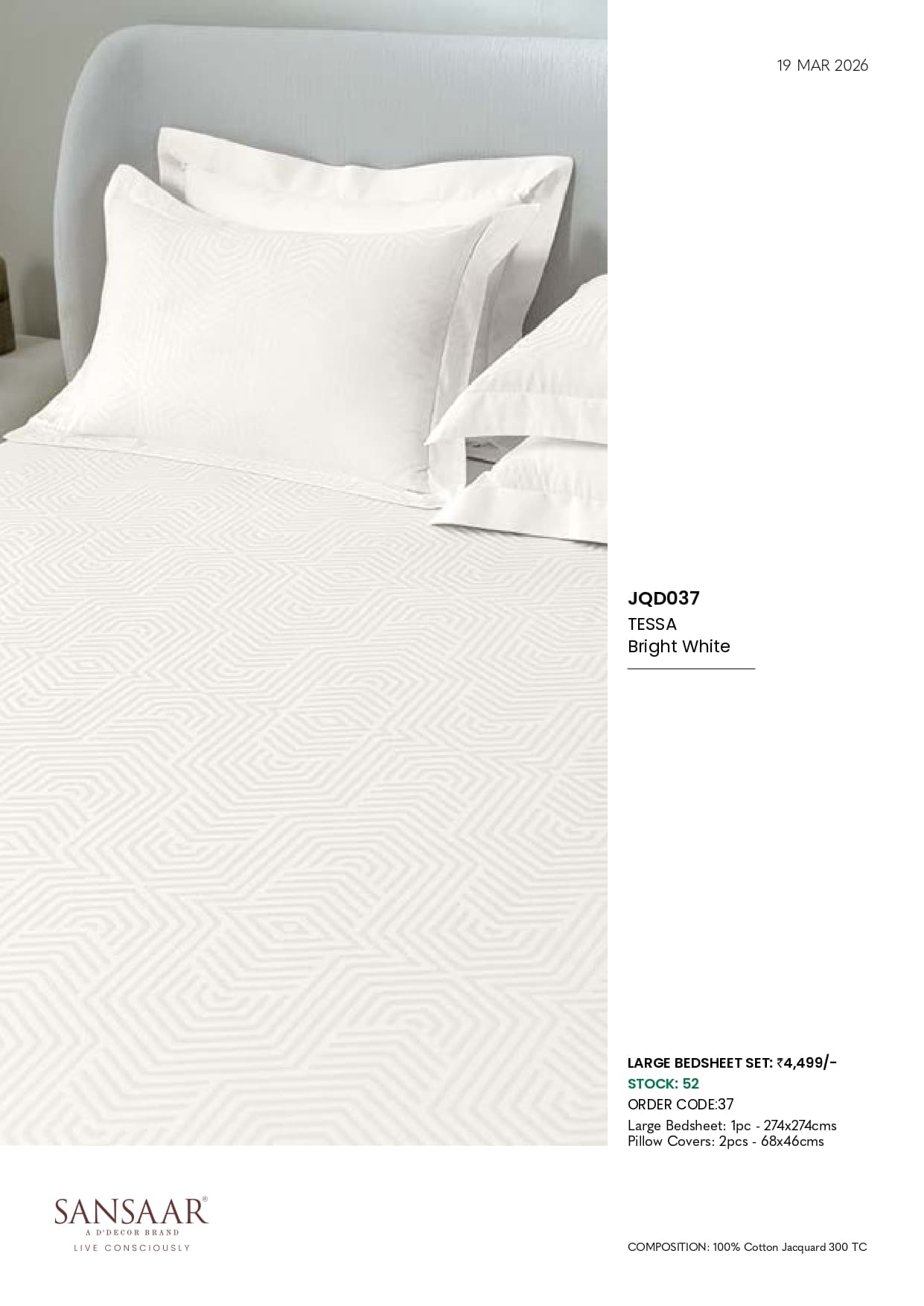 JQD037 TESSA Bright White