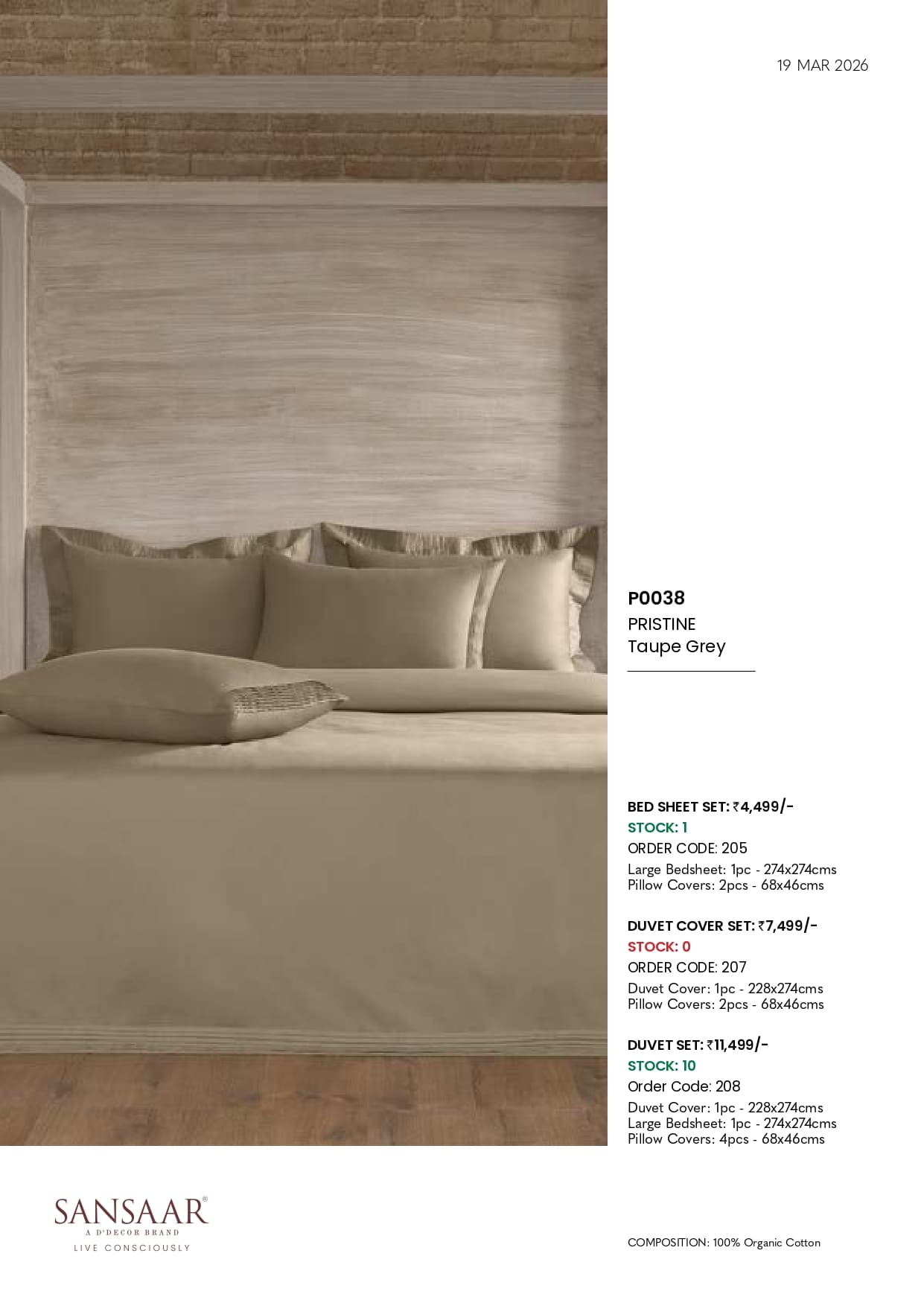 P0038 PRISTINE Taupe Grey