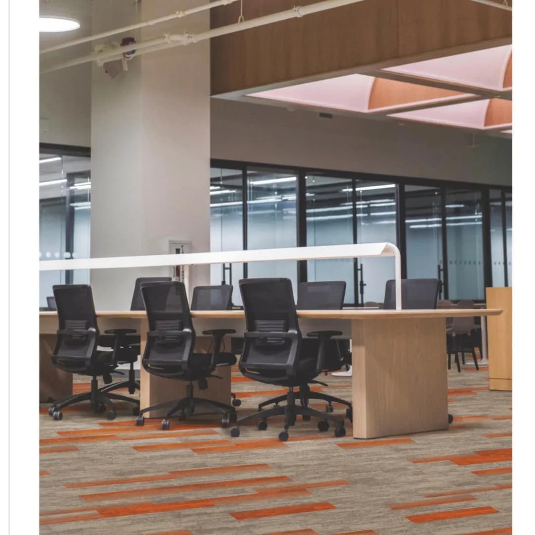 100-Cloudy Grey & 102-Rust Orange Floor Carpet Tiles | High-Quality Flooring Solution