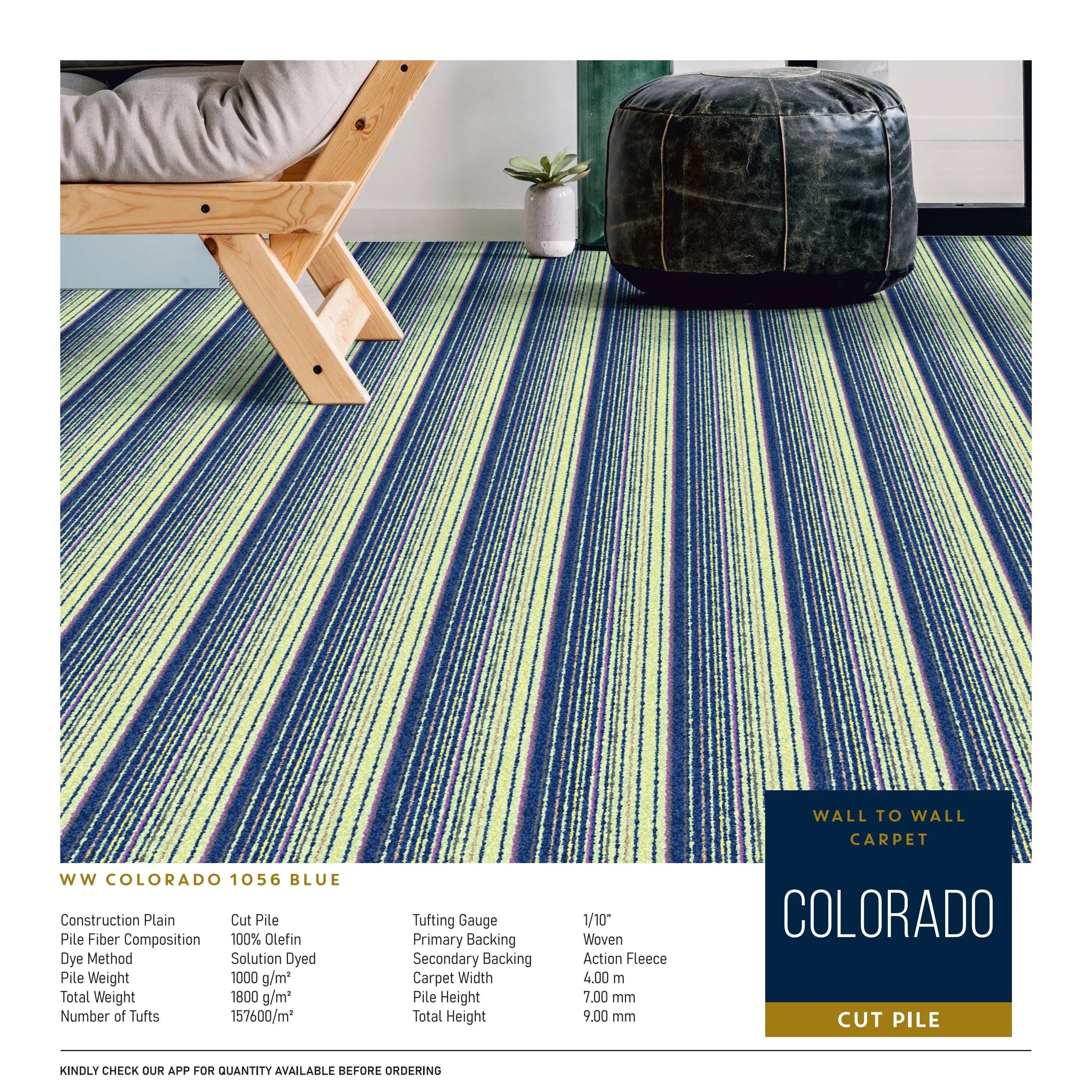 WW Colorado 1056 Blue Carpet Tile – Stylish & Durable