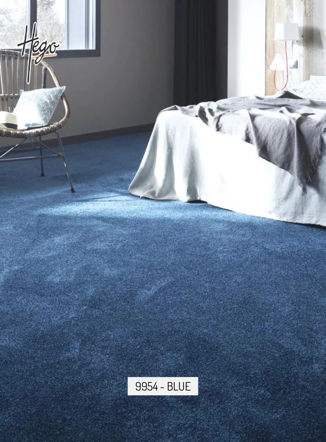 9954 - BLUE Hego Shine Carpet Roll - Durable and Stylish Flooring