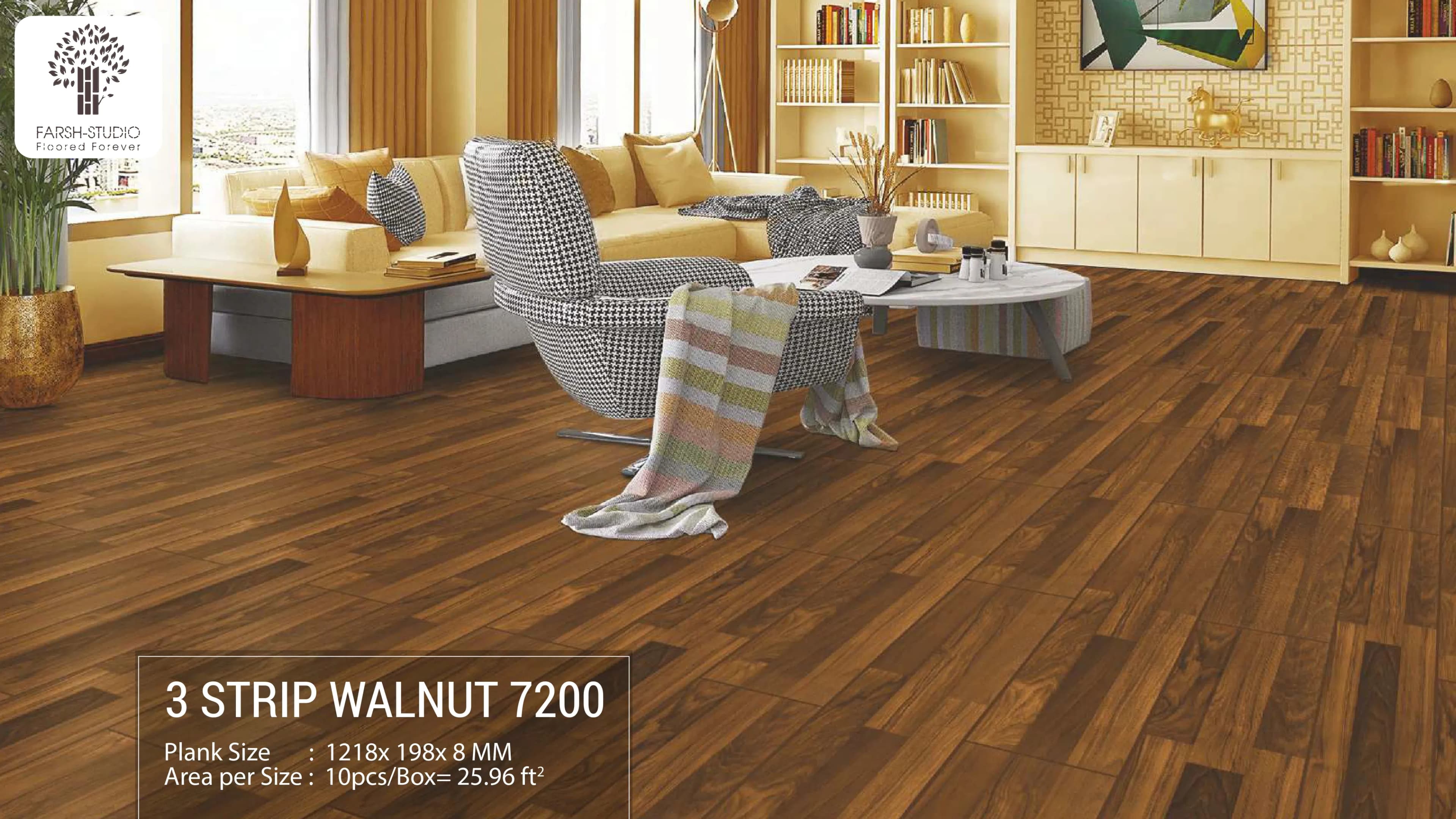 3 Strip Walnut 7200 Wooden Flooring - Premium Quality Flooring