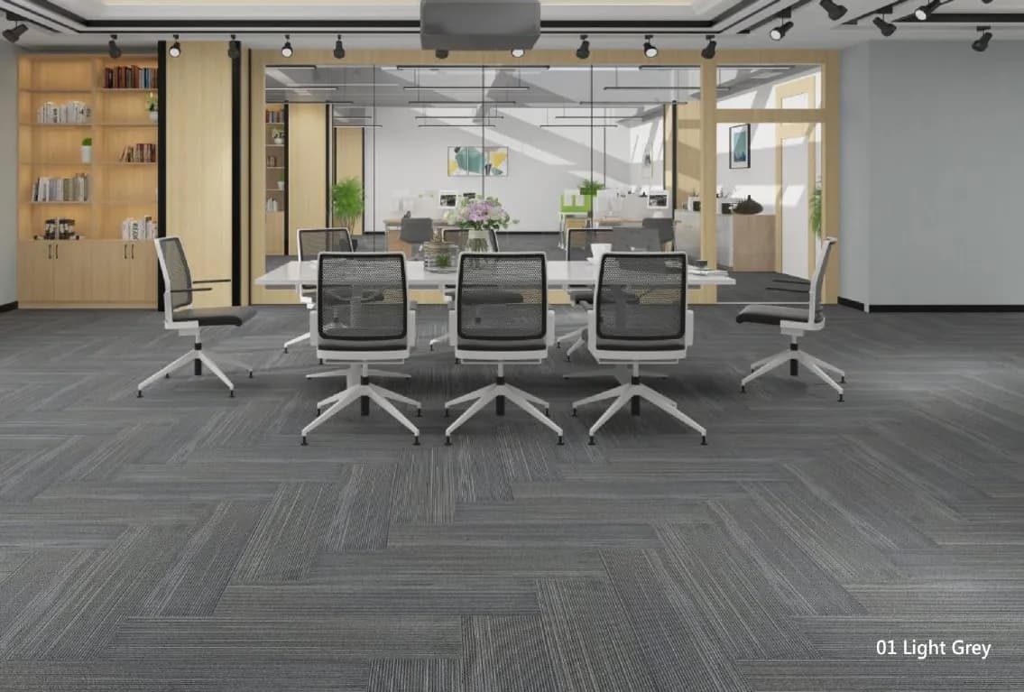 Light Grey Spider Excel Import Carpet Tile - Durable & Stylish